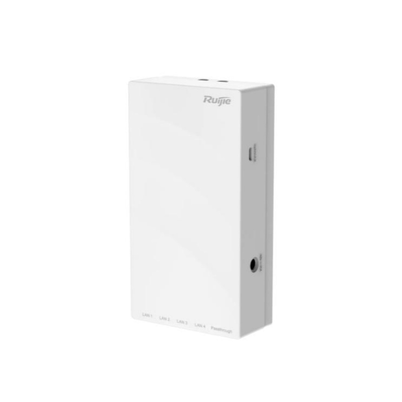 Ruijie Wi Fi 6 Dual RF 2.975Gbps Panel Type Wireless AP, Upstream Gigabit Electrical Port, Downstream Gigabit Network Port * 4, Passthrough Transparent Transmission,RG-AP180C