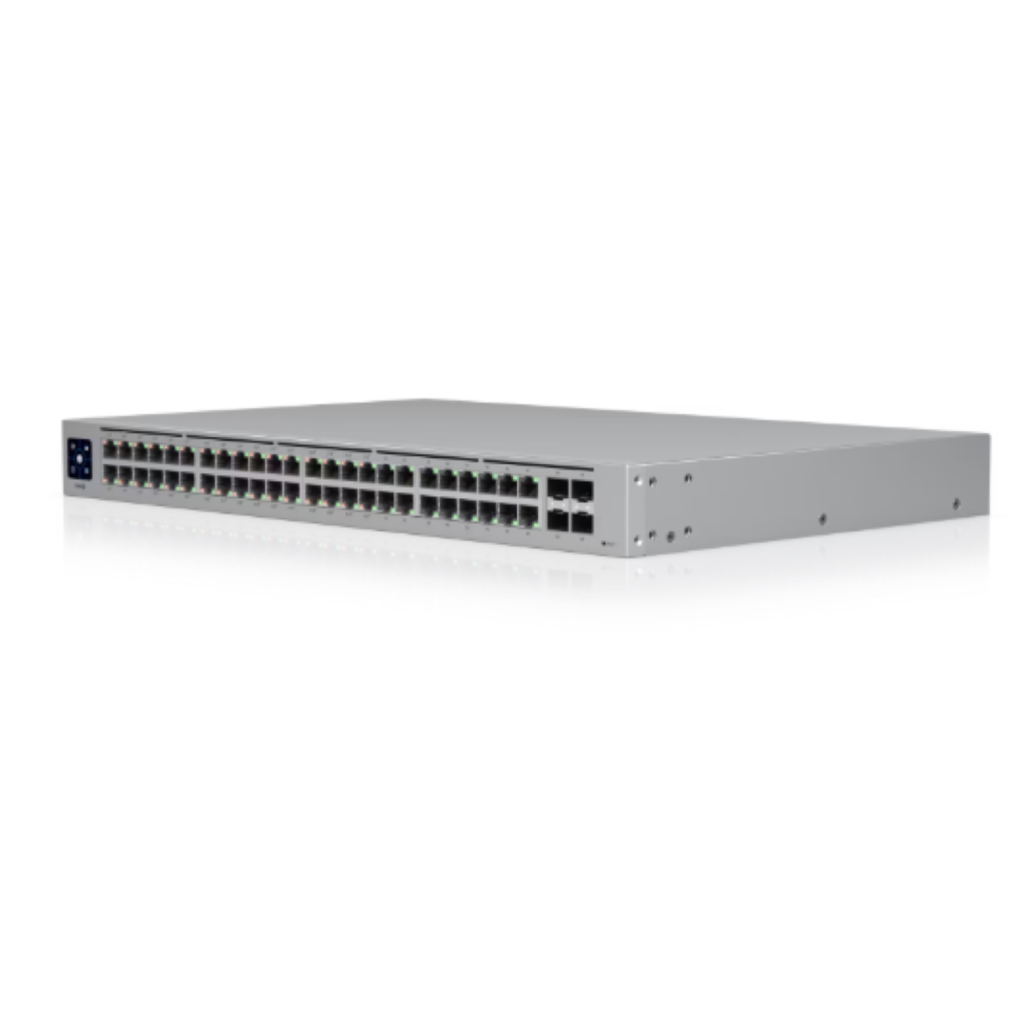 Ubiquiti UniFi Switch 48 PoE USW-48-POE – 48-Port Gigabit Layer 2 Managed Switch, 32x PoE+ 802.3at (195W Budget), 4x 1G SFP, Fanless Silent Cooling, 1.3" Touchscreen, Rackmount