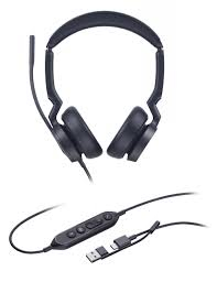 Yealink UH46 Wired Headset Noise Cancelling HD Voice Comfort Ear Cushion Office/Remote Work/Call Center Headset
