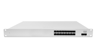 Cisco Meraki MS410-16 Cloud-managed 16 port 1 Gigabit Ethernet aggregation switch with 10 GbE uplinks and physical stacking