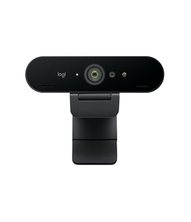Logitech - Brio Ultra HD Pro 4096 x 2160 Business Webcam with RightLight 3 and Noise-Cancelling Dual Mics - Black