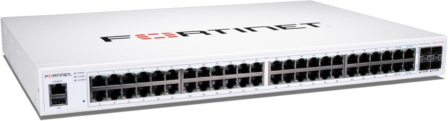 Fortinet FortiSwitch - 148F-FPOE L2+ Management Switch with 740W PoE (FS-148F-FPOE)