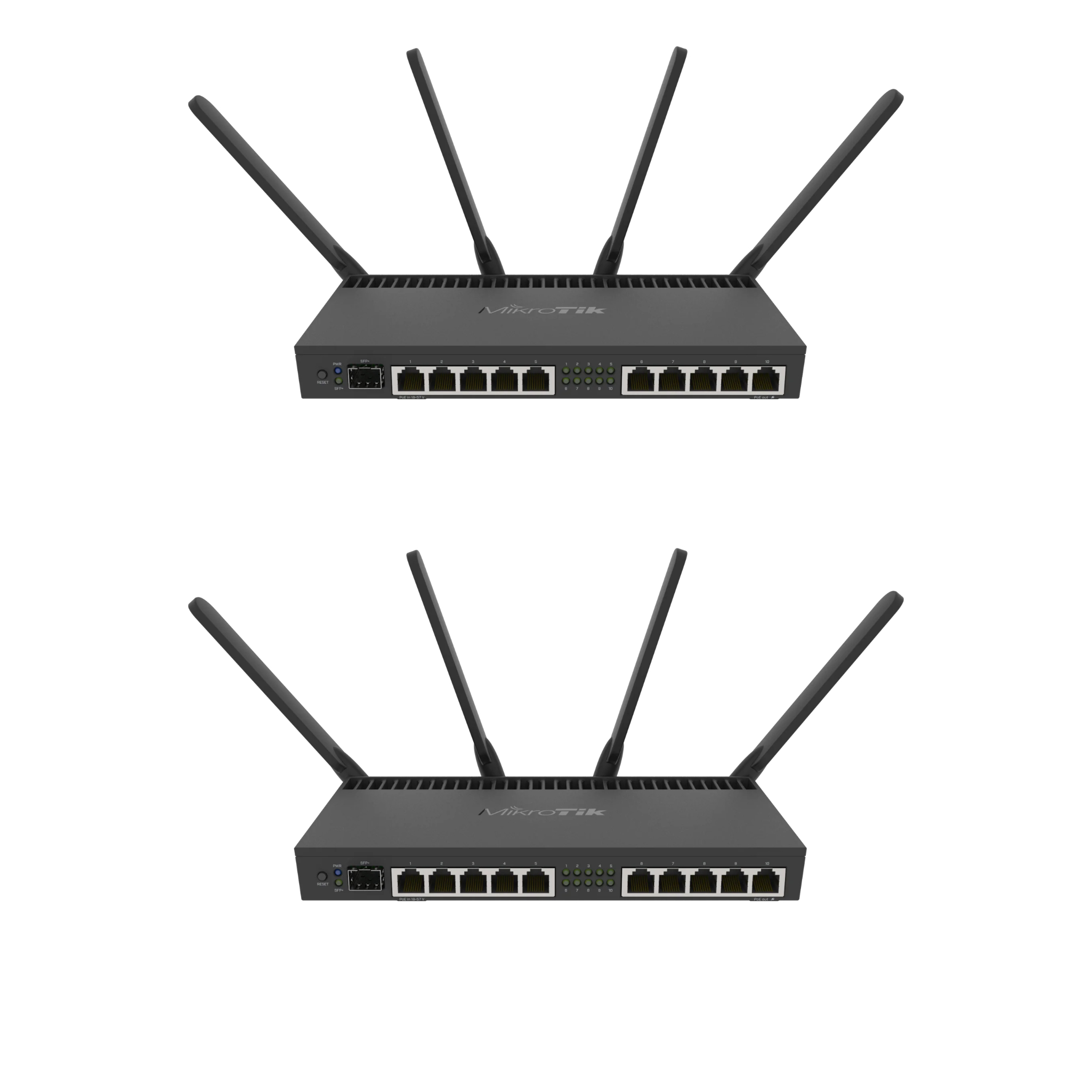MikroTik hAP ac RB962UiGS-5HacT2HnT – Dual-Band AC1750 Wireless Router with 5x Gigabit Ports, SFP, USB, Triple-Chain 2.4/5GHz, PoE-Out on Port 5, RouterOS L4