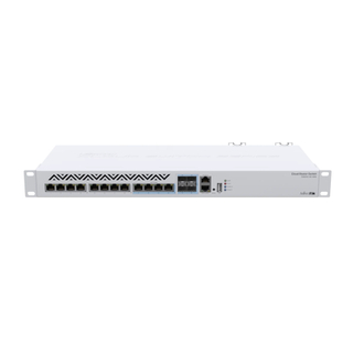 MikroTik CRS312-4C+8XG-RM 12-Port 10G Managed Switch – 8x 10G RJ45, 4x 10G Combo Ports, Dual Power Supplies, 1U Rackmount