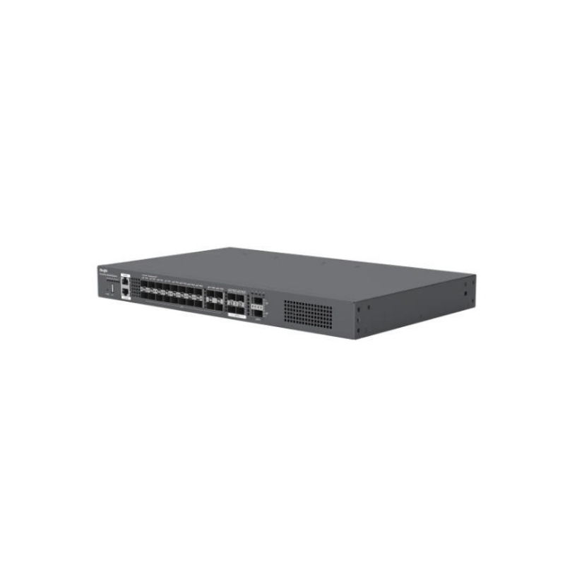 Ruijie 24 Port 10G Three-layer Network Management Core Aggregation Network Switch Including 4 25G Optical Ports, Backward Compatible with 10G, 2 * 40G Upstream Ports, RG-S6120-20XS4VS2QXS-L