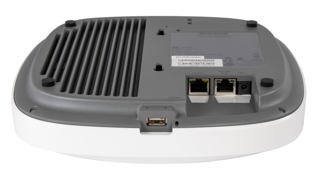 RUCKUS R560 High-Performance Tri-Radio Wi-Fi 6E 2x2:2 4.7 Gbps max rate and Embedded IoT Indoor Access Point