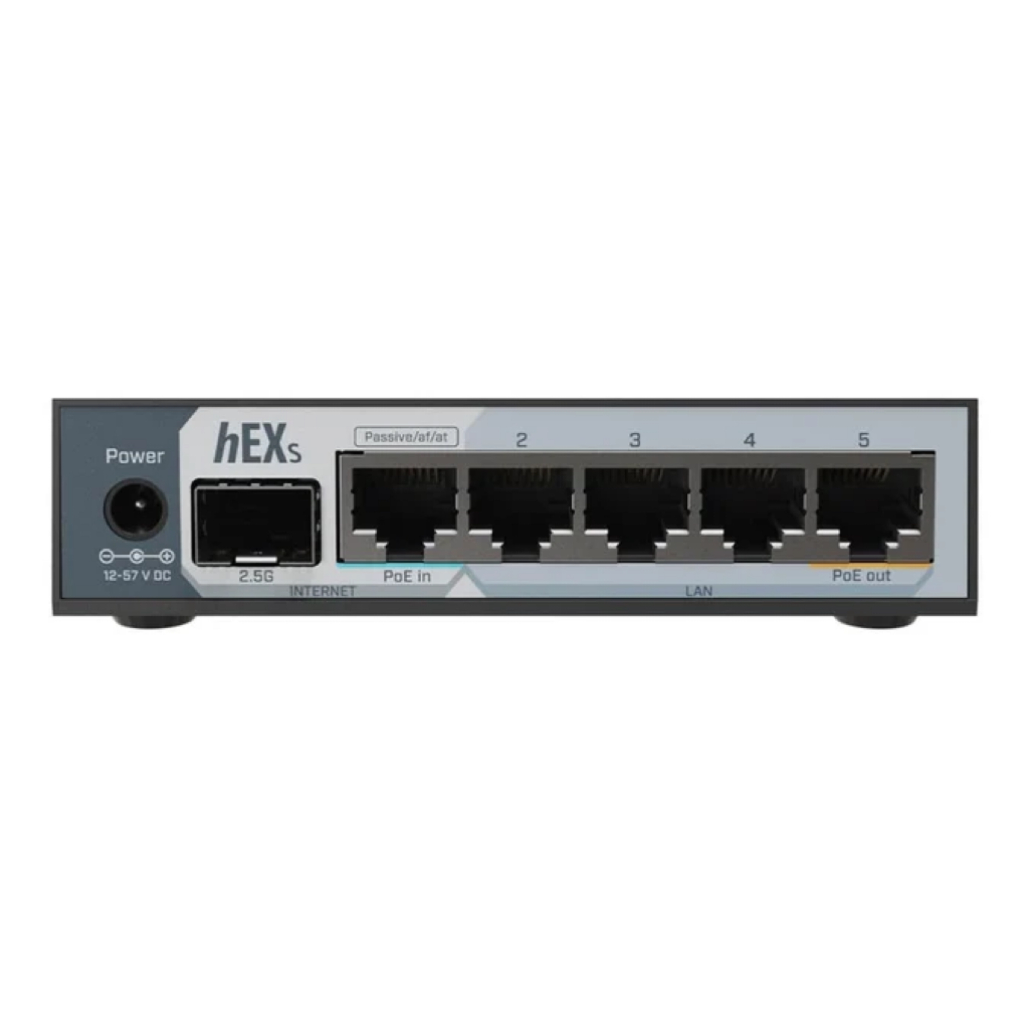 MikroTik hEX S 2025 Edition Desktop Router (E60iUGS) – 5-Port Gigabit, 2.5G SFP, PoE In/Out, 512MB RAM, RouterOS L4