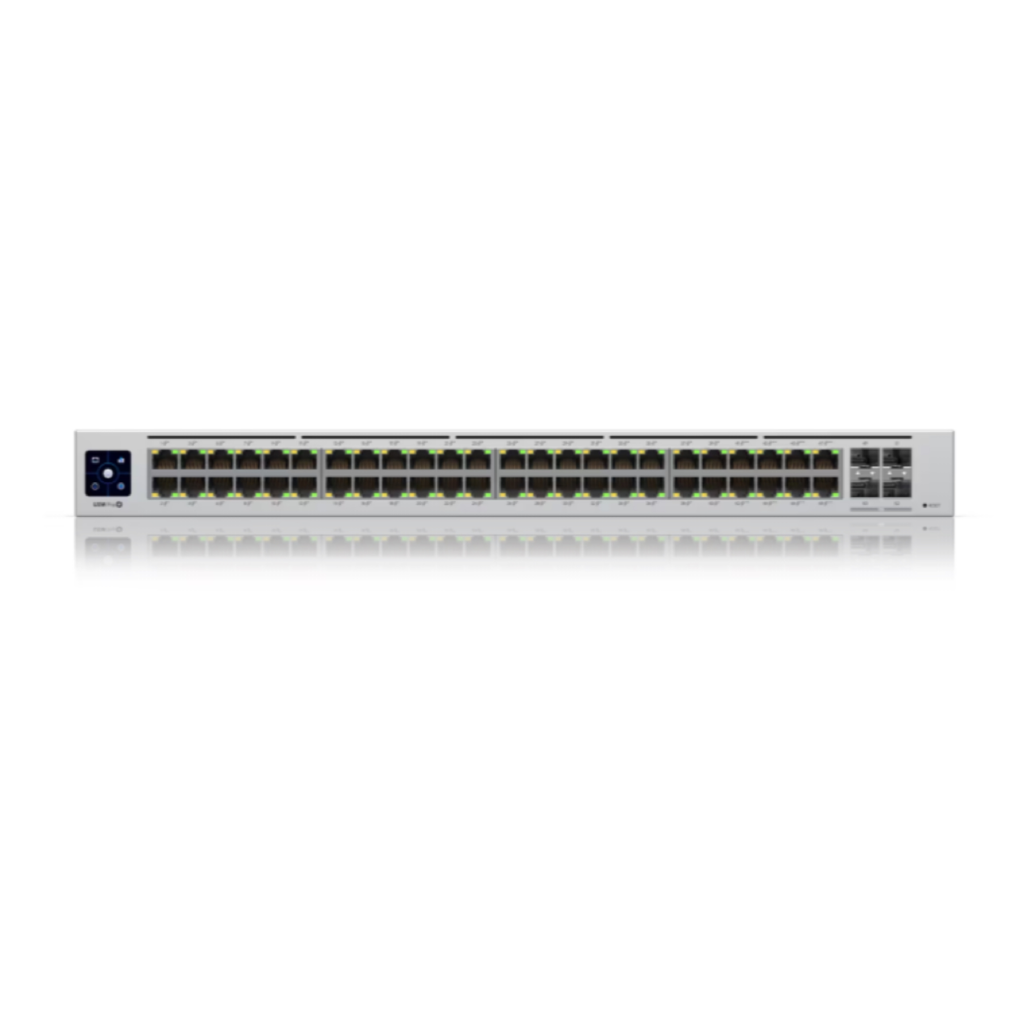 Ubiquiti UniFi Switch Pro 48 PoE USW-Pro-48-POE – 48-Port Gigabit Layer 3 Managed Switch, 40x PoE+ & 8x PoE++ (600W Budget), 4x 10G SFP+, 1.3" Touchscreen, 1U Rackmount