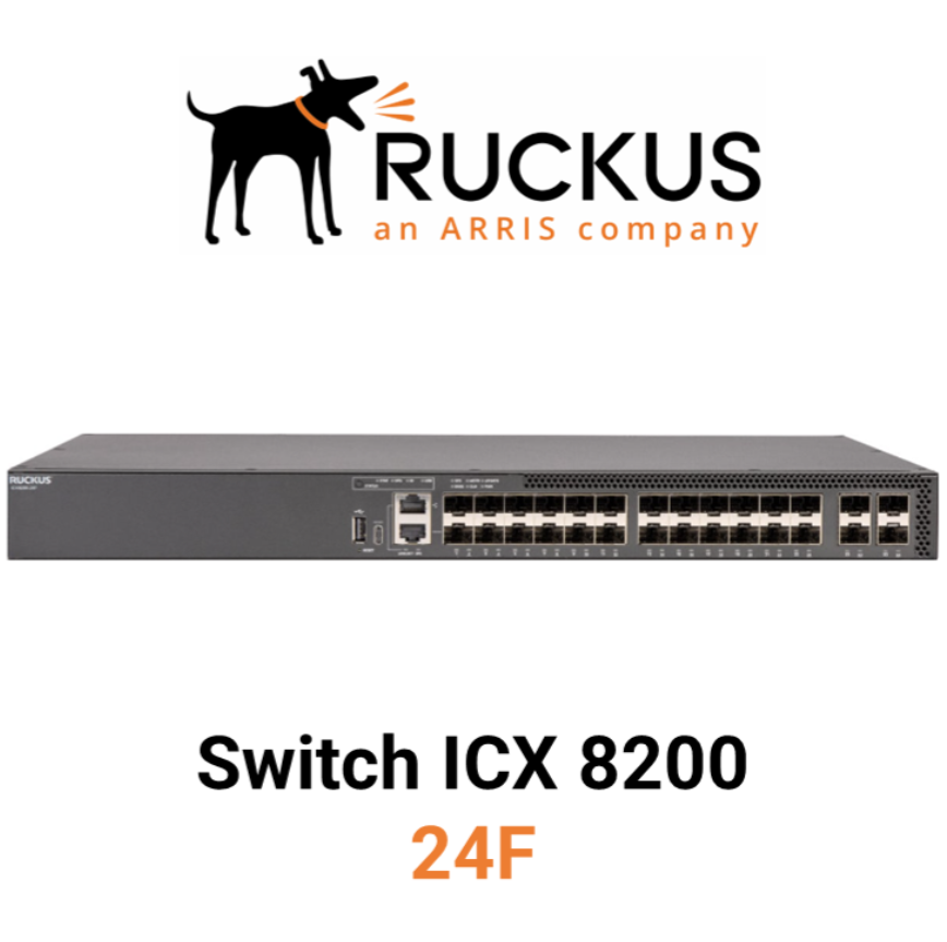 RUCKUS ICX 8200-24F 24-Port Gigabit PoE+ 4x10G SFP+ 3 Layers Managed Enterprise Switch 