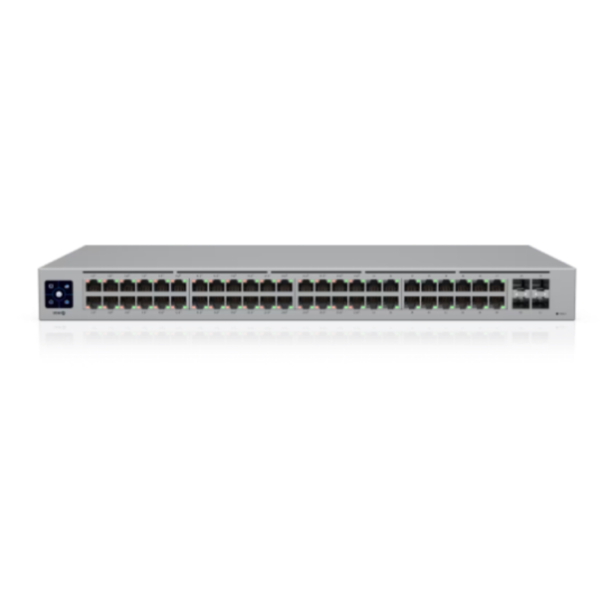 Ubiquiti UniFi Switch 48 PoE USW-48-POE – 48-Port Gigabit Layer 2 Managed Switch, 32x PoE+ 802.3at (195W Budget), 4x 1G SFP, Fanless Silent Cooling, 1.3" Touchscreen, Rackmount