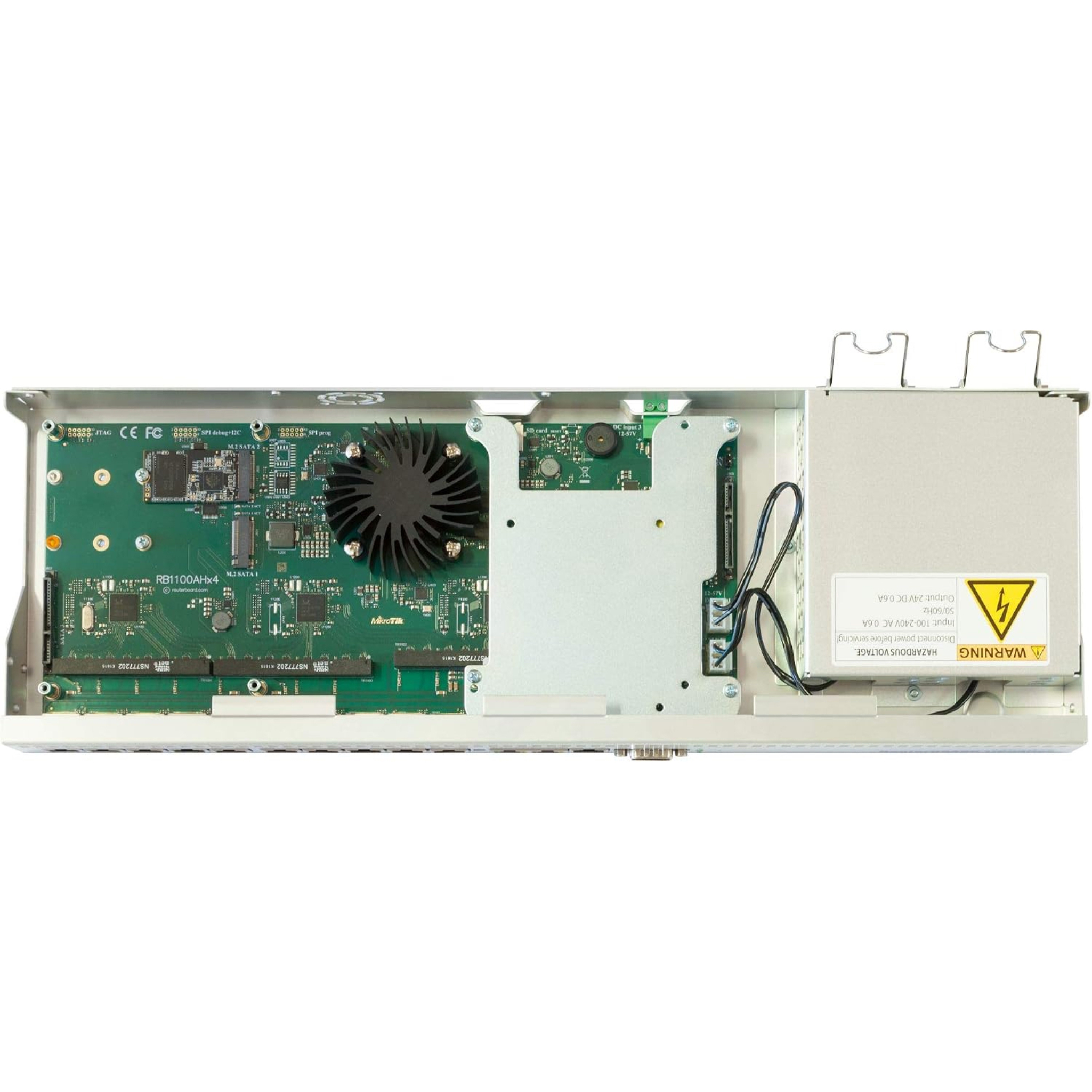 MikroTik RouterBOARD 1100AHx4 Dude Edition with 13 Gigabit Ethernet Ports, RS232 Serial Port and Dual Redundant Power Supplies (RB1100AHx4)