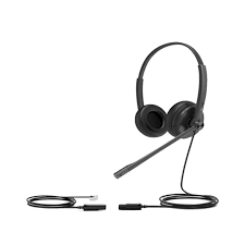 Yealink YHS34 Dual / Mono USB Wired Headset Noise Cancelling Microphone Business Office Headset with QD to RJ Port