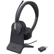 Yealink WH64 Hybrid Wireless Headset UC Certified 30hrs Battery Wideband Audio Compatible Business Bluetooth Headset 