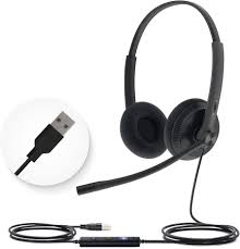 Yealink UH34 Wired USB Headset with Noise Cancelling Microphone for Office Call Center PC & Laptop (UC Certified)