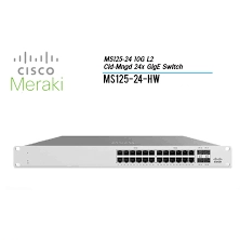 Cisco Meraki MS125-24 1G L2 Cloud Managed 24 port Gigabit Ethernet Switch