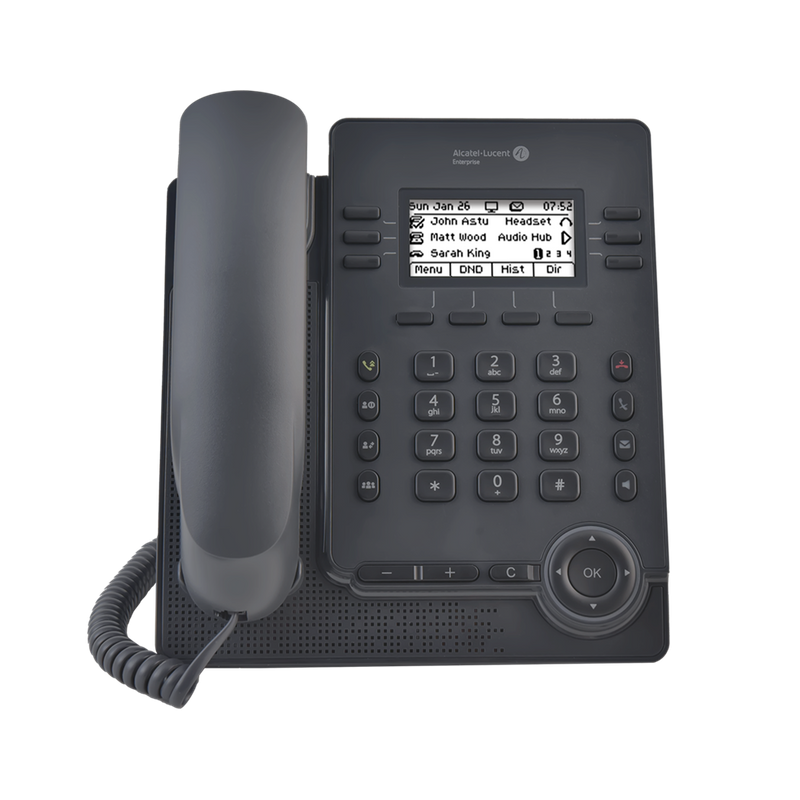 Alcatel-Lucent M3s SIP DeskPhone IP Telephone HD Voice PoE Support LCD Display Office Enterprise Dsek Phone