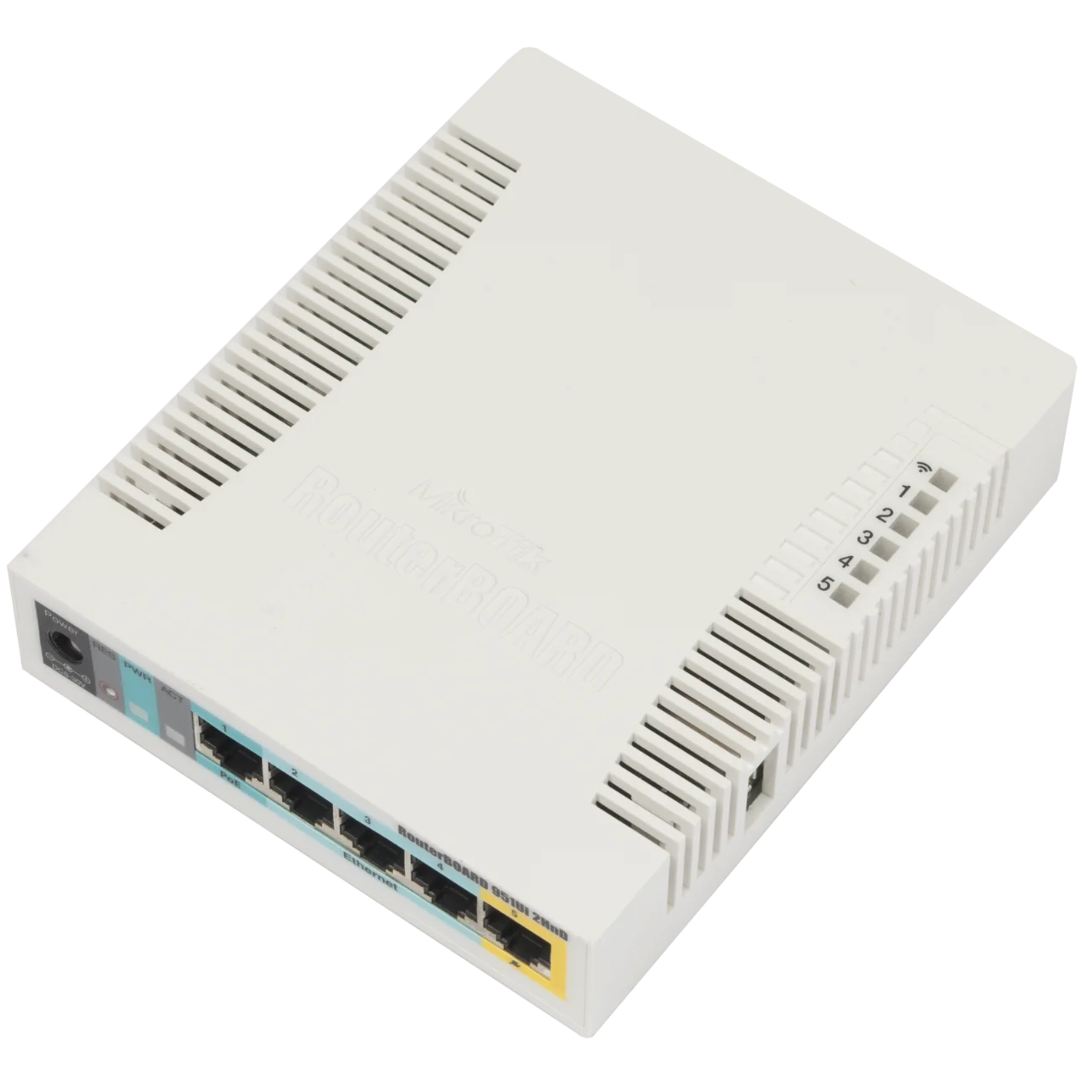 MikroTik RB951Ui-2HnD RouterBoard – 2.4GHz SOHO Wireless Access Point with 5x Fast Ethernet, PoE Output on Port 5, 600MHz CPU, 128MB RAM, USB 2.0, RouterOS L4