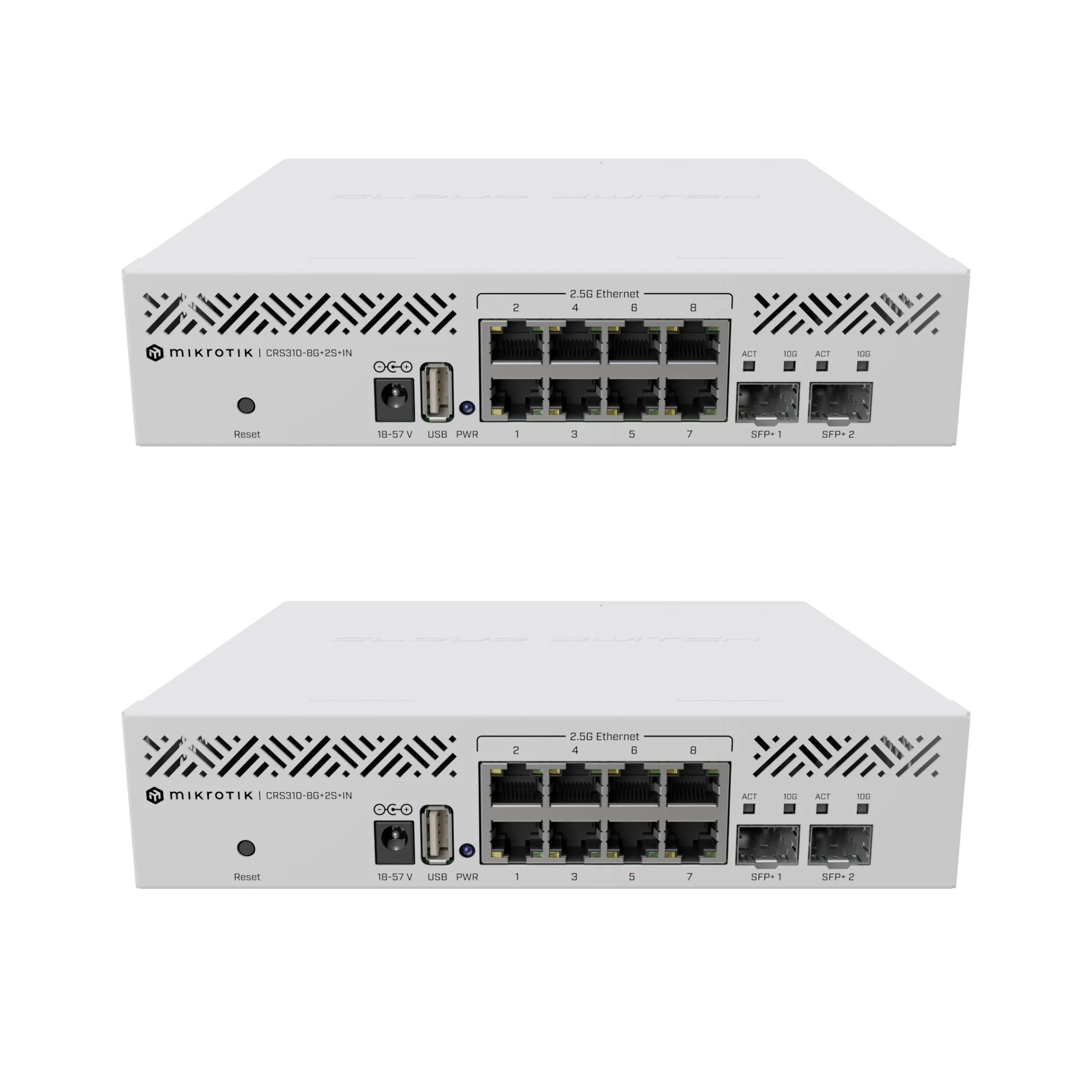 MikroTik CRS310-8G+2S+IN 8-Port 2.5G Switch with 2x 10G SFP+, RouterOS v7, Layer 3 Hardware Offloading, Rackmount