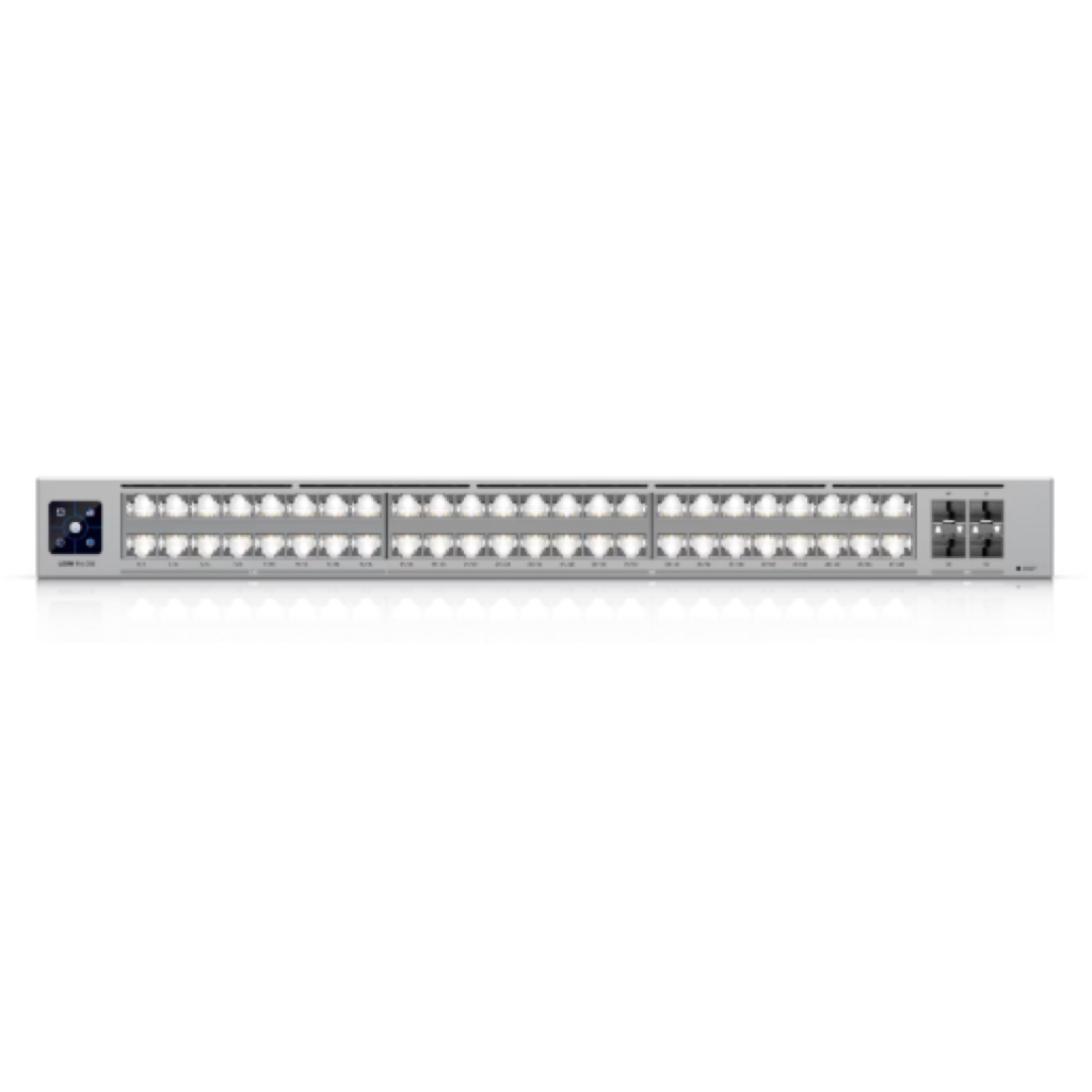 Ubiquiti UniFi Switch Pro XG 48 USW-Pro-XG-48 – 48-Port Layer 3 Etherlighting Managed Switch, 32x 10GbE + 16x 2.5GbE RJ45, 4x 25G SFP28, 1.3" Touchscreen, 1U Rackmount