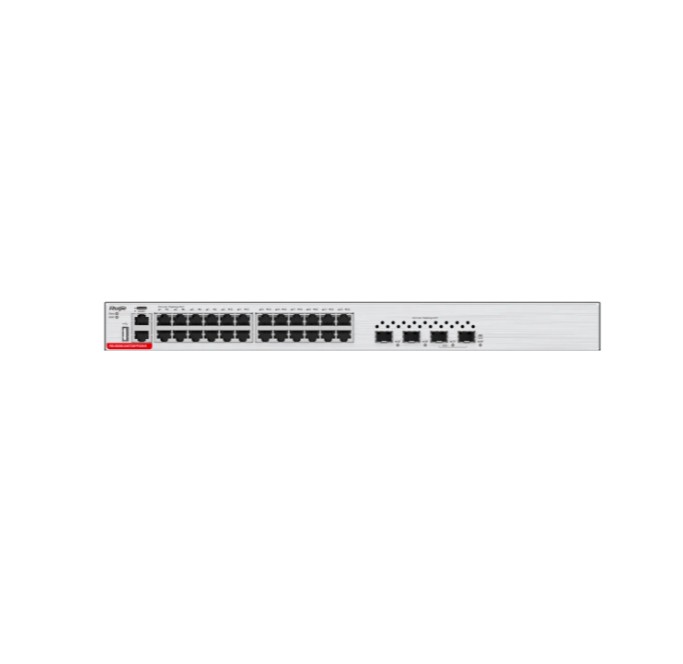 24 port gigabit electric three-layer network management access switch, 2 gigabit optical ports, 10 gigabit uplink, RG-S5300-24GT2SFP2XS-E