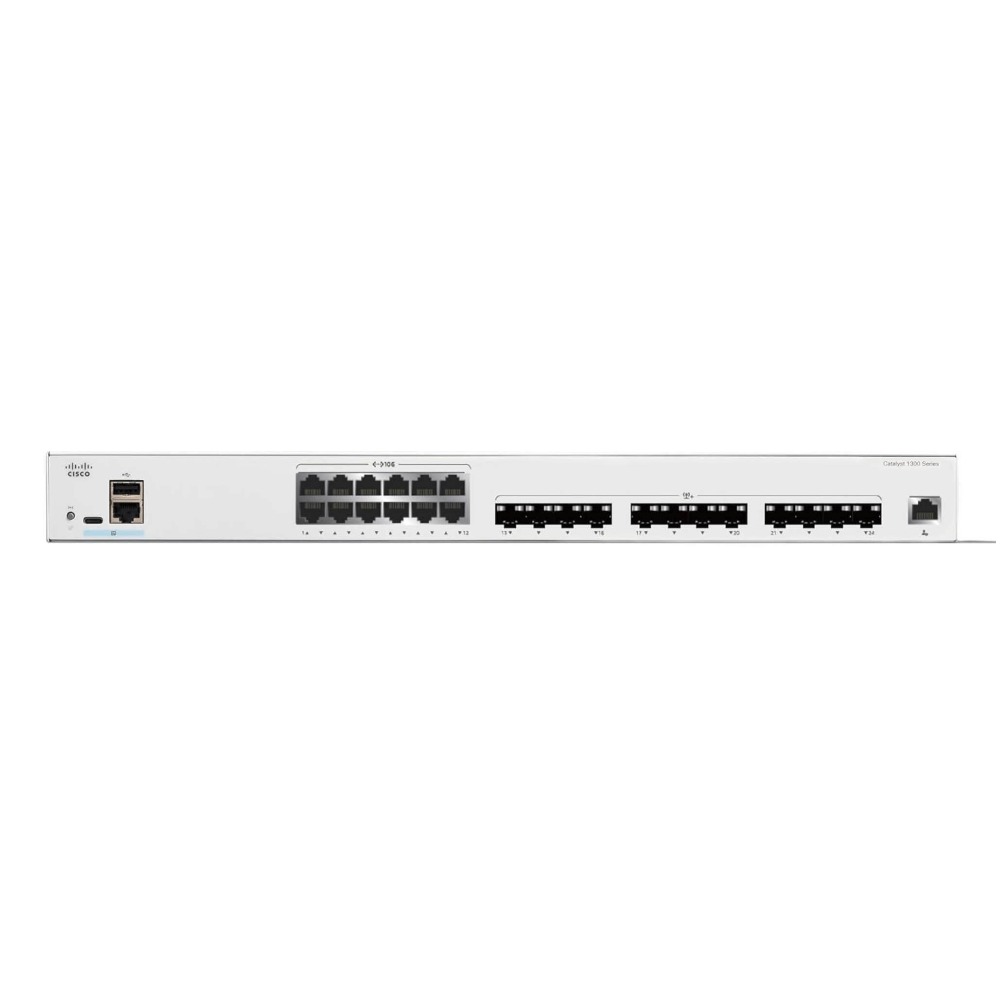 Catalyst C1300-24XTS 12-port 10GE, 12-port SFP+, 1xGE OOB Manage port 1xFan, Rack-mountable