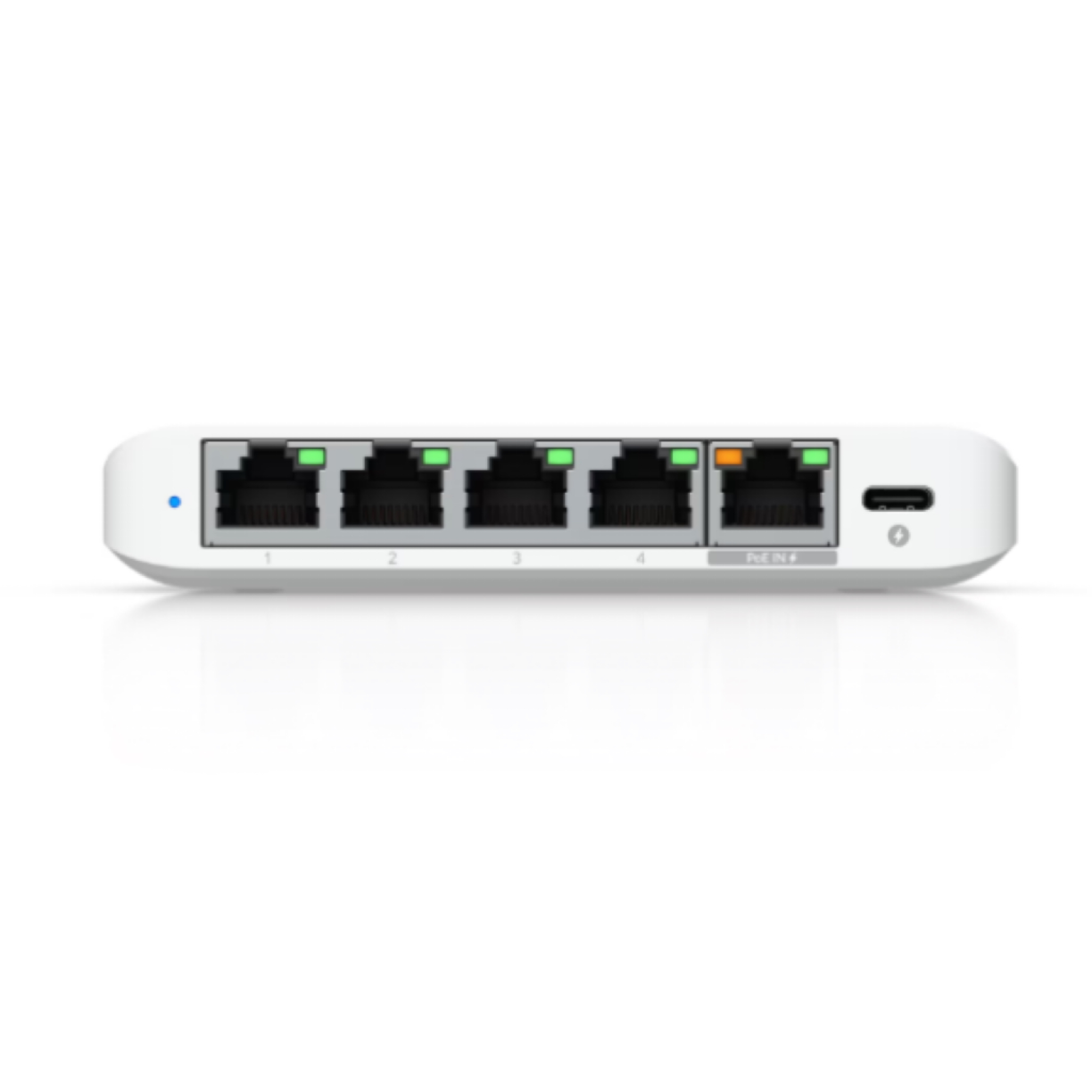 Ubiquiti UniFi Flex Mini 2.5G USW-Flex-2.5G-5 – Compact 5-Port 2.5GbE Layer 2 Managed Switch, USB-C or PoE Powered, Fanless, Desktop