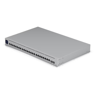 Ubiquiti UniFi Switch EnterpriseXG 24 USW-EnterpriseXG-24 – 24-Port 10GbE Layer 3 Managed Switch, 24x 1/2.5/5/10G RJ45, 2x 25G SFP28 Uplinks, 580 Gbps, 1.3" Touchscreen, 1U Rackmount