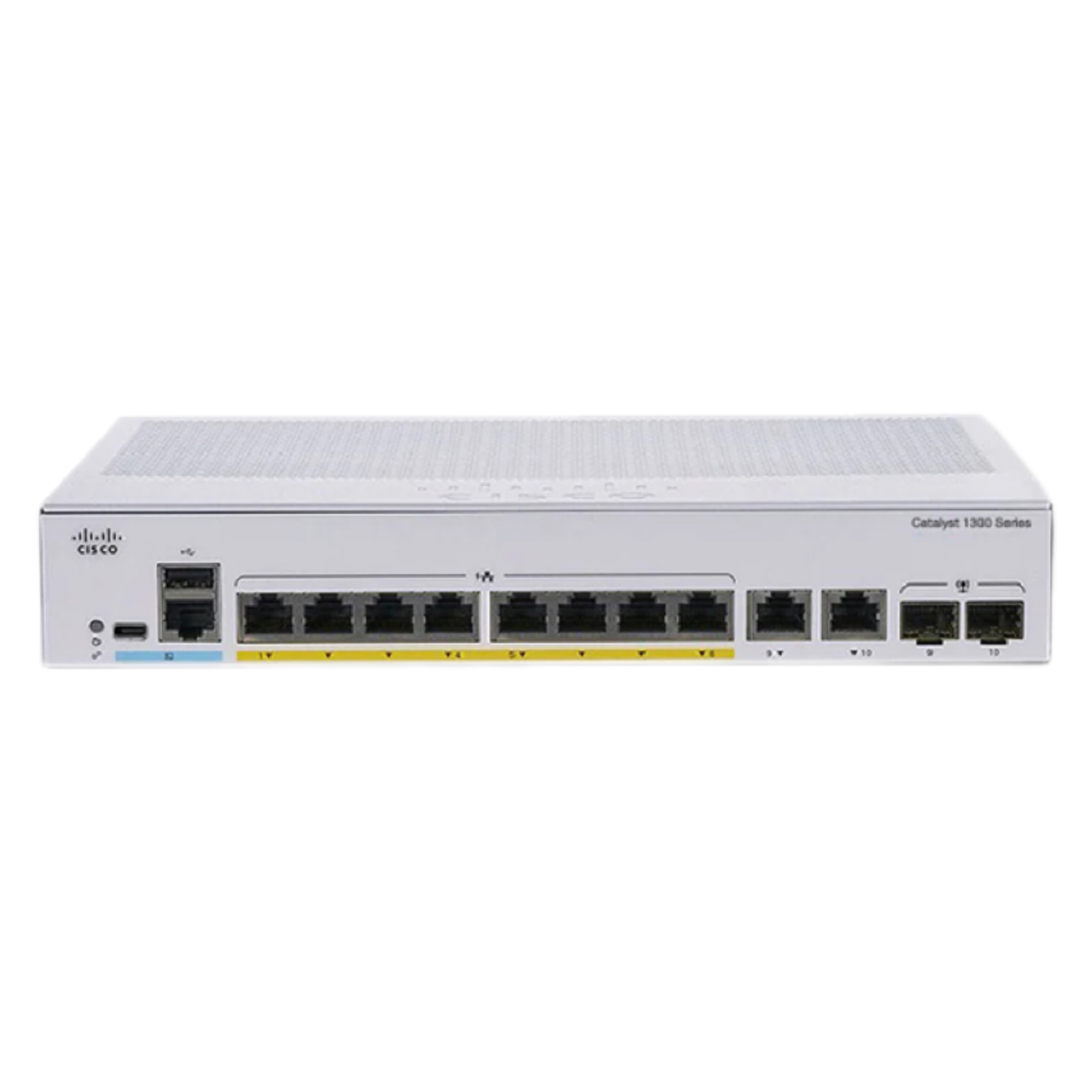 C1300-8P-E-2G, Cisco C1300 Switch, 8x PoE+ 67W/2x Combo Ports/Rack-mountable