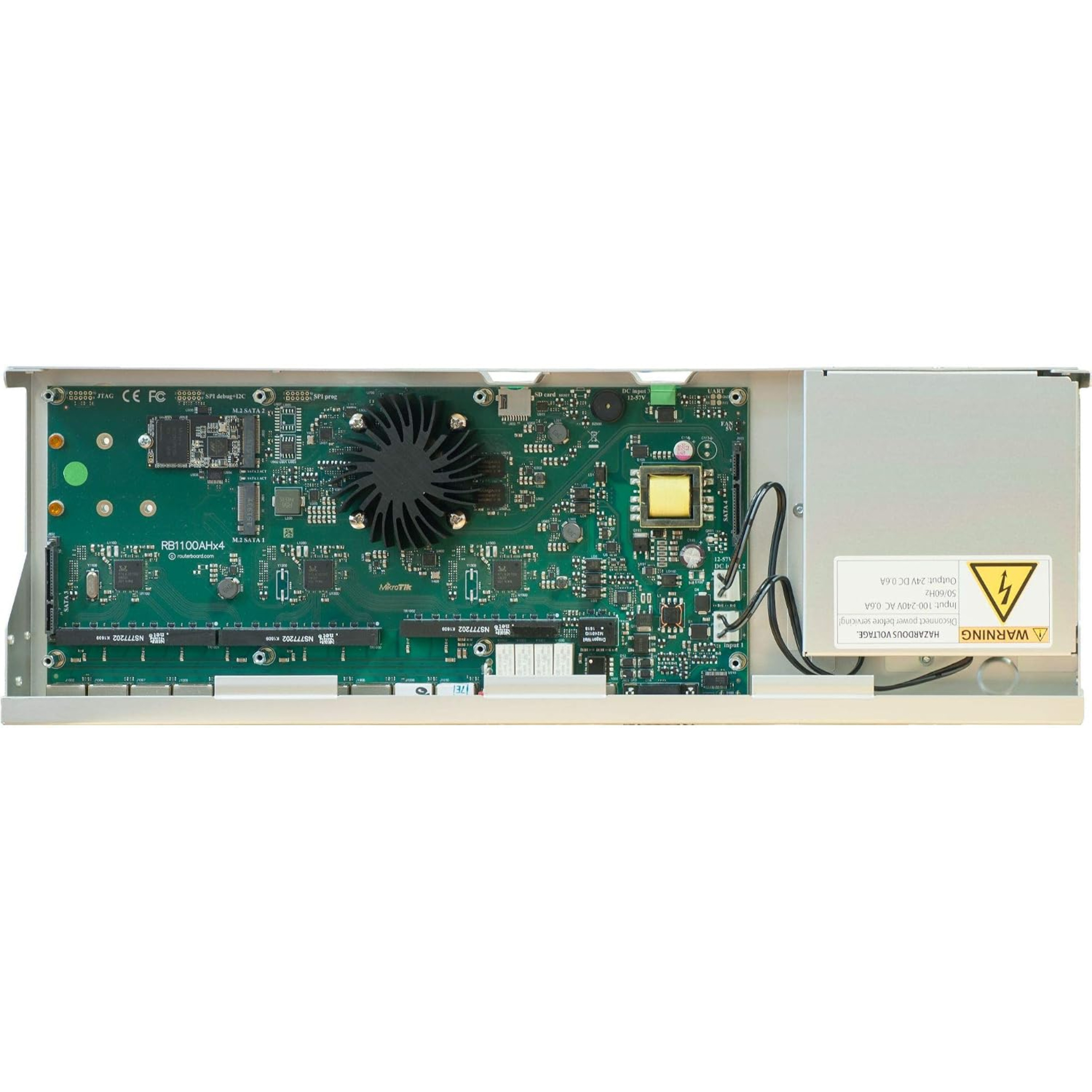 MikroTik RouterBOARD 1100AHx4 Dude Edition with 13 Gigabit Ethernet Ports, RS232 Serial Port and Dual Redundant Power Supplies (RB1100AHx4)